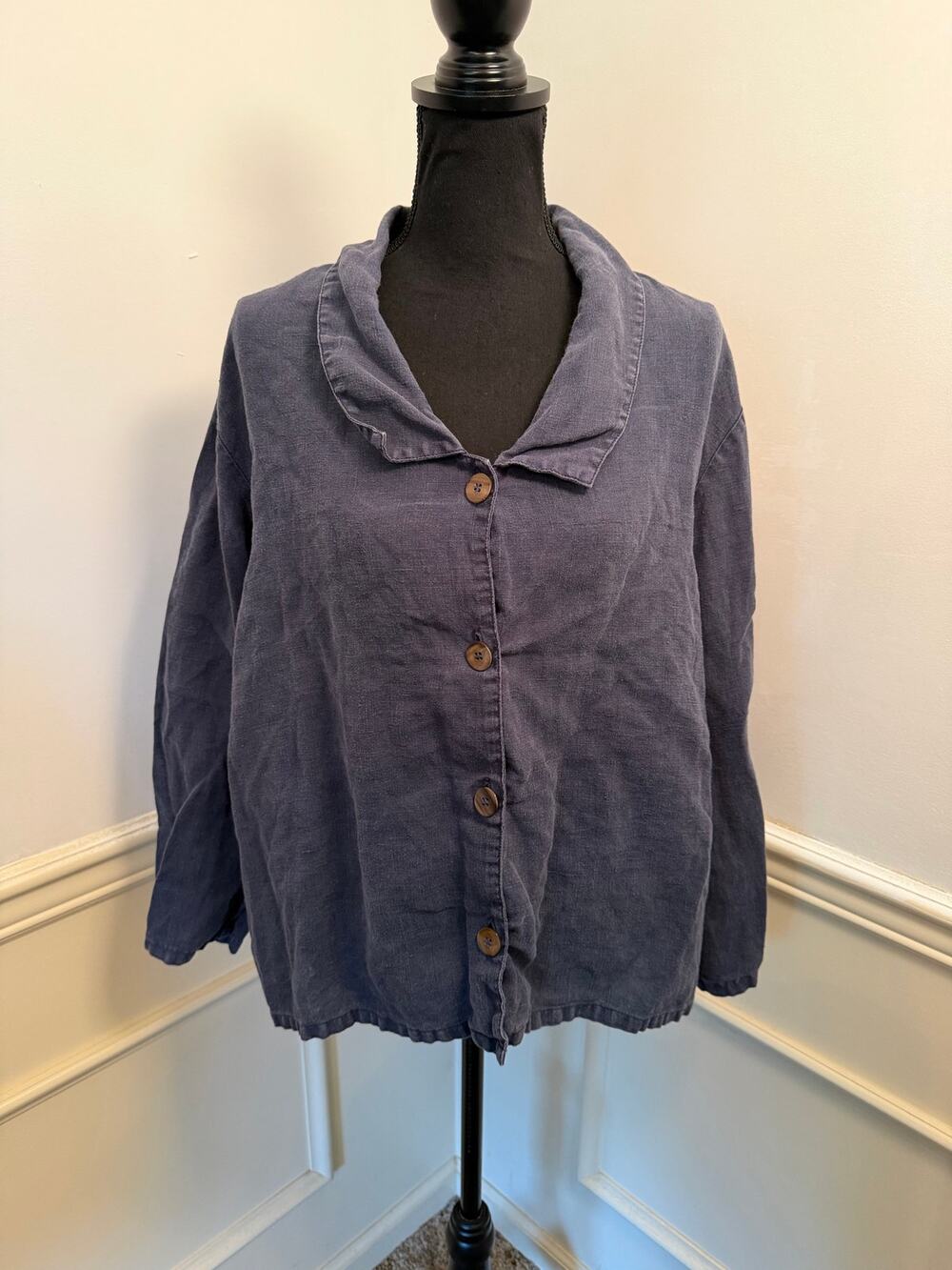 Vintage Two Star Dog (TSD) Sustainable Hemp Button-Up Shacket Top Gorpcore Boho